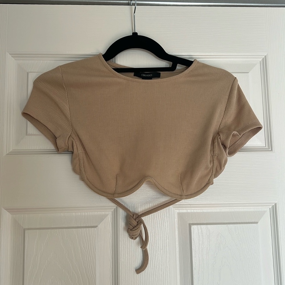 Neutral Underwire Crop Top